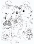 animal_genitalia anthro big_breasts blonde_hair breasts clothed clothing female fur genitals hair slightly_chubby slightly_chubby_anthro slightly_chubby_female efradraws northwind_(efradraws) nyuk_(northwind) bear mammal polar_bear ursine absurd_res graphite_(artwork) hi_res model_sheet monochrome sketch traditional_media_(artwork)