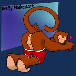 all_fours anthro anus balls biped blush bottomwear bottomwear_down boxer_briefs brown_body brown_fur butt clothed clothing erection fur genitals hair heart_symbol humanoid_genitalia humanoid_penis male pants pants_down partially_clothed penis presenting presenting_hindquarters simple_background smile solo text underwear underwear_down vertical_bar_eyes conditional_dnp notkastar j.a.m haplorhine mammal monkey primate 1:1 2017 alpha_channel digital_media_(artwork) english_text hi_res sketch