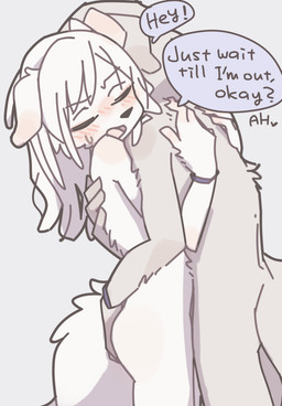 angry anthro back_grab blush blush_lines butt butt_grab duo eyes_closed faceless_character faceless_male female floppy_ears fur grey_background grey_body grey_fur hair hand_on_butt hug long_hair male male/female moan multicolored_body multicolored_fur penetration sex simple_background standing standing_sex text white_body white_fur wristband yagi_the_goat canid canine canis domestic_dog mammal digital_drawing_(artwork) digital_media_(artwork) english_text hi_res