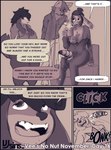 anthro bat beverage bodily_fluids canid canine chastity_cage chastity_device clothing coffee coffee_mug comic dialogue dip_(otterlythicc) dripping emotional english_text female female_(lore) gats_(stabstag) genital_fluids genitals group hi_res lagomorph leaking_precum male male_(lore) mammal meme no_nut_november onesie pajamas penis precum precum_drip romantic romantic_couple support text trans_(lore) trans_woman_(lore) vee_jay_(vjsins) vjsins wardrobe_malfunction