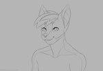 anthro detachable detachable_head eyes_closed facial_piercing fire flaming_neck headless male modular nose_piercing nose_ring piercing ring_piercing smile solo misscinnabunnie european_mythology irish_mythology mythology hearth_taxel chimera dullahan 2025 animated line_art short_playtime