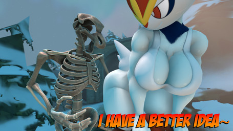 anthro big_breasts big_butt bone bottomless bottomwear bottomwear_down box bra breasts butt butt_grab cleavage clothed clothing container crate duo excited female fence fencepost fur hand_on_butt happy kindness looking_at_butt looking_back loving_gaze male male/female night pants pants_down partially_clothed plant red_eyes shorts skeleton smile smug snow snow_on_trees street_lamp text tree underwear undressing warmth white_body white_fur workout_clothing furchev kabalmystic_(modeler) petruz_(modeler) nintendo pokemon cinderace generation_8_pokemon lagomorph mammal monster pokemon_(species) undead 16:9 3d_(artwork) 4k absurd_res digital_media_(artwork) hi_res source_filmmaker_(artwork) widescreen