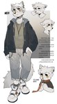 anthro biped bottomwear chain claws clothed clothing collar ear_piercing eyebrows facial_scar fingers footwear fur hair kemono leash leashed_collar male pants piercing pupils scar shoes slit_pupils solo tail text torn_bottomwear torn_clothing torn_pants white_body white_fur white_hair yellow_eyes milkybot will_(milkybot) canid canine mammal chinese_text hi_res translation_request