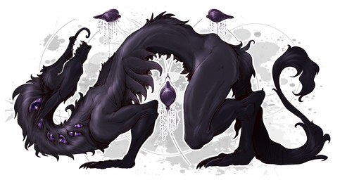 ambiguous_gender blind creepy disability feral horror_(theme) multi_eye solo kredri canid canine canis demon domestic_dog mammal monster hi_res