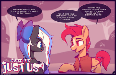 clothing dialogue duo female feral hair horn male quadruped tail text wings frystival hasbro my_little_pony mythology fan_character spades_featherfall toxic_wisdom equid equine horse mammal mythological_creature mythological_equine pegasus unicorn 2025 colored comic cover cover_art cover_page digital_media_(artwork) english_text hi_res