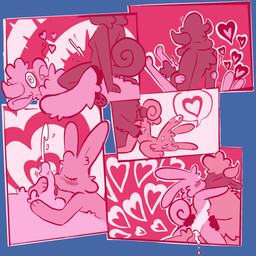 anthro blush bodily_fluids cowgirl_position cum cum_inside cum_on_body cumshot doggystyle duo ejaculation female female_on_top from_behind_position from_front_position genital_fluids genitals heart_symbol humanoid_genitalia humanoid_penis kissing licking male male/female male_on_top mismatched_genitalia mismatched_humanoid_penis mismatched_penis on_bottom on_top oral penile penis penis_lick seated_sex sex tongue vanilla_candy unicorn_blood_(comic) saffron_(unicorn_blood) tulip_(unicorn_blood) bovid caprine lagomorph mammal sheep 1:1 comic hi_res restricted_palette