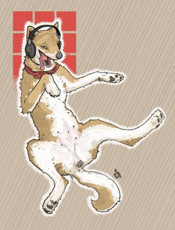 4_toes anatomically_correct anatomically_correct_genitalia anatomically_correct_vulva animal_genitalia animal_vulva anus bedroom_eyes belly canine_genitalia canine_vulva collar curled_tail electronics fangs feet female feral floating fur genitals headgear headphones headset looking_at_viewer narrowed_eyes navel open_mouth outline presenting presenting_vulva seductive simple_background smile solo spread_legs spreading symbol tail tan_body tan_fur teats teeth three-quarter_view toes tongue tongue_out toony tuft vulva white_body white_fur white_outline hotdogmeat konami silent_hill mira_(silent_hill) canid canine canis domestic_dog mammal shiba_inu spitz 2025 absurd_res digital_media_(artwork) hi_res