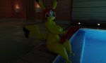 anthro anthrofied big_breasts big_penis breasts cleft_tail clothing cosplay_pikachu_(costume) erection genitals gynomorph huge_penis intersex masturbation nipples penile penile_masturbation penis pokemorph poolside solo tail tradelt lewynsfw_(modeler) sashacakies_(modeler) wo262_(modeler) nintendo pokemon pikachu_libre generation_1_pokemon humanoid pikachu pokemon_(species) 3d_(artwork) blender_(artwork) digital_media_(artwork) hi_res