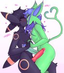 2020 absurd_res anthro anthro_on_anthro anthrofied big_penis bodily_fluids cuchuflin cum duo eeveelution erection espeon forked_tail generation_2_pokemon genital_fluids genitals heart_symbol hi_res humanoid_genitalia humanoid_penis interlocked_fingers kissing male male/male nintendo nipples penis pokemon pokemon_(species) pokemorph shiny_pokemon simple_background tail umbreon unusual_anatomy unusual_tail