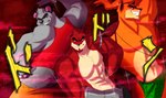 anthro bottomwear clothed clothing fur grey_body grey_fur group jojo_pose loincloth male muscular muscular_anthro muscular_male pecs pose red_body red_fur text trio valiith-draws activision crash_bandicoot_(series) jojo's_bizarre_adventure crunch_bandicoot koala_kong tiny_tiger bandicoot canid canine dasyuromorph koala mammal marsupial recently_extinct_species thylacine vombatiform absurd_res english_text hi_res huge_filesize