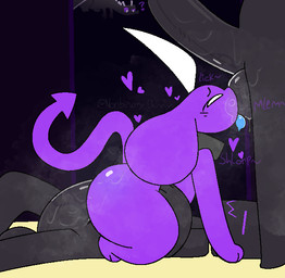 ambiguous_gender ambiguous_penetrated anal anal_penetration anthro anthro_penetrated ball_lick balls blue_tongue bodily_fluids butt collar genitals group heart_symbol humanoid_on_anthro humanoid_penetrating humanoid_penetrating_anthro licking male male/ambiguous male_penetrating male_penetrating_ambiguous musk musky_balls musky_penis nude oral penetration penile penile_penetration penis penis_in_ass purple_body question_mark sex spade_tail square_(anatomy) sweat sweaty_balls sweaty_butt sweaty_genitalia sweaty_penis tail tongue tongue_out trio nonbinary_bunny microsoft minecraft mojang mythology xbox_game_studios stultus_(character) demon dragon ender_dragon enderman humanoid mythological_creature mythological_scalie scalie 2023 digital_media_(artwork)