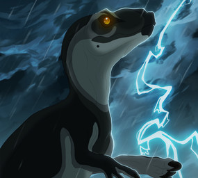 ambiguous_gender black_body black_claws claws feral grey_body looking_up multicolored_body pupils raining sky slit_pupils snout solo thunder yellow_eyes puco2000 dinosaur dromaeosaurid prehistoric_species reptile saurischian scalie theropod utahraptor 2022 absurd_res colored digital_drawing_(artwork) digital_media_(artwork) hi_res shaded