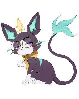 3_toes :3 >:3 ambiguous_feral ambiguous_gender black_nose clothed clothed_feral clothing dipstick_tail eyewear feet feral fur glasses half-closed_eyes kemono kerchief kerchief_only leg_markings lidded_eyes looking_at_viewer markings mostly_nude multicolored_body multicolored_fur narrowed_eyes neckerchief neckerchief_only neckwear paw_pose pink_eyes pose pupils purple_body purple_ears purple_eyes purple_fur purple_tail quadruped side_view simple_background sitting slit_pupils smug socks_(marking) solo tail tail_markings tail_tuft teal_body teal_fur teal_inner_ear teal_tail teal_tail_tip toes tuft whiskers white_background white_body white_fur yellow_kerchief yellow_neckerchief abyss_creature_(artist) league_of_legends riot_games tencent battle_principal_yuumi yuumi_(lol) domestic_cat felid feline felis mammal 2025 4:5 absurd_res colored digital_media_(artwork) full-length_portrait hi_res portrait shaded simple_shading