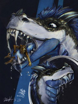 abstract_background anthro bodily_fluids eyewear feral glasses saliva swallowing teeth vore drangir mythology dragon felid feline lion mammal mythological_creature mythological_scalie pantherine scalie absurd_res headshot_portrait hi_res portrait sequence