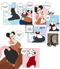 2_tails ambiguous/ambiguous ambiguous_gender anthro belly big_breasts big_butt blue_hair bottomwear breasts butt clothing dialogue door dress female female/female friends_with_benefits group hair happy huge_breasts huge_butt kiss_mark lingerie male male/male multi_tail nervous pants spots tail text thick_thighs trio wide_hips @d_uedi caco_(d_uedi) lila_haruka_(leysune) tutu_(d_uedi) canid canine canis dalmatian domestic_dog fox mammal mouse murid murine red_fox rodent true_fox comic hi_res portuguese_text translation_check translation_request