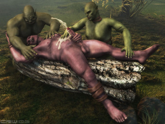 balls biceps big_penis bodily_fluids cum cumshot detailed_background ejaculation erection facial_piercing feet forced forest genital_fluids genitals green_body green_skin group group_sex holding_penis humanoid_feet humanoid_pointy_ears lying male male/male masturbation muscular muscular_male nature nose_piercing nose_ring not_furry on_back orgasm outside pecs penile penile_masturbation penis piercing plant plantigrade pointy_ears ring_piercing rope scar sex slightly_chubby threesome tree trio tusks corwyn humanoid orc 3d_(artwork) 4:3 digital_media_(artwork)