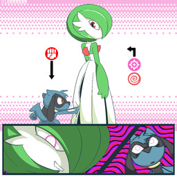 age_difference bite biting_lip clothed clothing duo evil_grin exclamation_point female hypnosis male mind_control naughty_face nervous punch rape_face smile standing young young_male xierra099 nintendo pokemon canid canine gardevoir generation_3_pokemon generation_4_pokemon mammal pokemon_(species) riolu 1:1 2026 comic