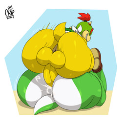 adult_on_young age_difference anal anal_penetration anthro anus balls beady_eyes big_balls big_butt big_penis bodily_fluids butt clothing cum cum_in_ass cum_inside dominant dominant_male dominant_young duo evil_grin footwear forced from_front_position genital_fluids genitals green_body male male/male mating_press penetration penile penile_penetration penis rape rape_face revenge_rape revenge_sex sex shoes shota smile tail vein veiny_penis young chapsan mario_bros nintendo bowser_jr. dinosaur green_yoshi koopa prehistoric_species reptile scalie yoshi 2026 absurd_res hi_res