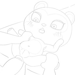 anal_prodding anthro blush chibi duo female genitals human_on_anthro imminent_anal interspecies male male/female penis pinned prodding shocked slightly_chubby solo_focus vulva simski animal_crossing nintendo pecan_(animal_crossing) eurasian_red_squirrel human mammal rodent sciurid tree_squirrel 1:1 hi_res line_art monochrome