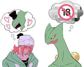 age_restriction anthro beanie blush bodily_fluids chain clothed clothing dreaming_about_sex duo ear_piercing ear_stud eyes_closed hand_holding hat headgear headwear heart_symbol hoodie imagining looking_at_another looking_flustered male male/male piercing romantic romantic_couple shirt simple_background sweat sweatdrop thought_bubble thoughts topwear white_background laiweitui nintendo pokemon a_mu_(laiweitui) fang_yuan_(laiweitui) pokemon_trainer generation_3_pokemon human mammal pokemon_(species) reptile scalie sceptile censored hi_res