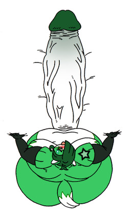 anthro aroused belly big_belly big_butt big_penis blush bodily_fluids butt genitals hair hair_over_eye huge_belly huge_butt huge_penis hyper male morbidly_obese obese obese_male overweight overweight_male penis solo sweat sweatdrop xanderdwulfe canid canine fox mammal