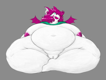 anthro areola bat_wings belly big_breasts breasts clothed clothing feet female front_view fupa genitals green_eyes grey_background hair looking_aside membrane_(anatomy) membranous_wings mostly_nude natural_breasts navel nipples nude obese one_fang open_mouth open_smile overweight overweight_anthro overweight_female pink_areola pink_hair pink_nipples raised_clothing raised_shirt raised_topwear shirt simple_background sitting smile solo thick_thighs topwear vulva wings dorkass noelle_(twistcmyk) bat bear hybrid mammal 2021 digital_drawing_(artwork) digital_media_(artwork) full-length_portrait hi_res krita_(artwork) portrait
