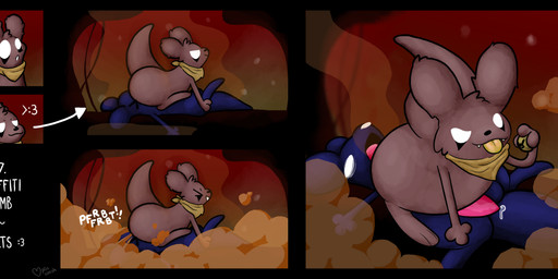 :3 >:3 anthro balls biped bodily_fluids bomb cute_fangs dazed devious_grin duo erection exclamation_point explosives eyes_closed facesitting falling fangs fart fart_cloud fart_fetish farting_in_mouth farting_on_another farting_on_face genital_fluids genitals holding_object looking_pleasured lying male male/male male_facesitting_male mostly_nude on_back orange_fart_cloud penis precum precum_on_penis raised_tail scarf scarf_only sitting sitting_on_another smelly sound_effects stink_fumes tail teeth tongue tongue_out vowelless vowelless_sound_effect pincoosh rain_world videocult scentweaver watcher_(rain_world) slugcat 2026 absurd_res comic digital_media_(artwork) hi_res signature