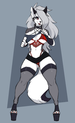 anthro areola bra breasts clothing female flashing footwear genitals high_heels humanoid_genitalia humanoid_vulva lingerie looking_at_viewer nipples panties platform_footwear platform_heels shoes solo standing thick_thighs translucent translucent_bra translucent_clothing translucent_panties translucent_underwear underwear vulva wide_hips artz hellaverse helluva_boss mythology loona_(helluva_boss) canid canid_demon canine demon hellhound mammal mythological_canine mythological_creature 2021 hi_res