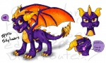 claws feral heart_symbol horn looking_at_viewer male membrane_(anatomy) membranous_wings open_mouth purple_body red_eyes simple_background smile solo tail teeth tongue tongue_out white_background wings shalonesk activision european_mythology mythology spyro_the_dragon spyro dragon mythological_creature mythological_scalie scalie western_dragon 5:3 watermark