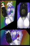 2016 2:3 anthro asriel_dreemurr_(god_form) balls big_balls body_in_urethra boss_monster_(undertale) bovid breasts canid canine caprine chest_tuft clothing cock_vore comic duo erection fangs female female_prey fox fur genitals green_hair hair hi_res horn huge_balls humanoid_genitalia humanoid_penis kyiarnu_anullo male male/female mammal muscular open_mouth penile penis rainbow_background robe simple_background solo_focus spazman teeth tuft undertale undertale_(series) vein veiny_penis vore white_body white_fur