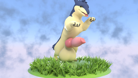 animal_genitalia animal_penis balls big_balls big_knot big_penis canine_genitalia canine_penis erection feral genitals grass green_eyes huge_balls huge_knot huge_penis hyper hyper_balls hyper_genitalia hyper_knot hyper_penis knot looking_at_viewer male penis plant solo deretto nintendo pokemon generation_2_pokemon pokemon_(species) quilava typhlosion 16:9 2017 3d_(artwork) digital_media_(artwork) widescreen