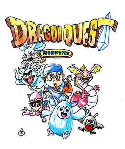 ambiguous_gender anthro clothed clothing feral group male toongrowner dragon_quest dragon_quest_monsters square_enix human humanoid mammal absurd_res hi_res painting_(artwork) redraw watercolor_(artwork)