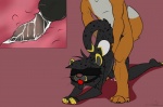 ball_gag bdsm bondage bound canine cheetah cum cum_inside feline fox gag gagged gay internal knot leggothebooty male sirukie
Rating: Explicit
Score: 4
User: Noro
Date: July 19, 2013