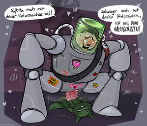 ahegao andromorph animal_genitalia armpit_hair bestiality big_penis black_hair bodily_fluids body_hair cowgirl_position dialogue disembodied_head drooling duo empty_eyes facial_hair feline_genitalia feral from_front_position genital_fluids genitals hair hands_on_knees hands_on_legs heart_symbol human_on_feral impregnation impregnation_request intersex intersex/male interspecies interspecies_impregnation looking_pleasured machine male male/male maleherm maleherm/male malfunction mecha mind_break moan motion_lines mustache nazi on_bottom on_top open_mouth outside_sex pencil_mustache penetration penile penile_penetration penile_spines penis penis_in_vagina saliva sex smile swastika tattoo tattoos_everywhere tears tears_of_pleasure text tongue tongue_out vaginal vaginal_fluids vaginal_penetration womb_tattoo nephiliahive mewgenics hitler_ii felid feline human mammal absurd_res german_text hi_res