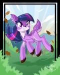 cloud female feral fur hair multicolored_hair outside purple_body purple_eyes purple_fur purple_hair sky smile solo two_tone_hair danmakuman friendship_is_magic hasbro my_little_pony twilight_sparkle_(mlp) deer mammal 2014 absurd_res hi_res