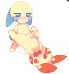 blush bodily_fluids bulge cum cum_drip dripping female genital_fluids male nude orgasm sex simple_background spread_legs spreading tears kirichiiii nintendo pokemon generation_3_pokemon minun plusle pokemon_(species)