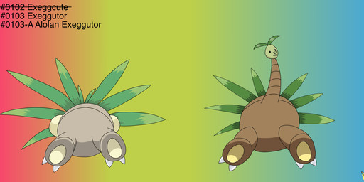 ambiguous_gender butt duo gradient_background kissy_face living_tail logo lying on_front simple_background tail tail_head text unusual_anatomy unusual_tail pichu90 nintendo pokemon alolan_exeggutor alolan_form exeggutor generation_1_pokemon generation_7_pokemon pokemon_(species) regional_form_(pokemon) artist_logo english_text hi_res