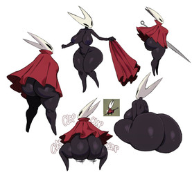 anthro ass_clapping big_breasts big_butt black_body black_eyes breasts butt cloak clothed clothed_female clothing female holding_clothing holding_object horn hornet's_needle huge_breasts huge_butt huge_hips nude nude_anthro nude_female red_cloak red_clothing simple_background sitting solo twerking white_background wide_hips sssonic2 hollow_knight:_silksong hollow_knight_(franchise) team_cherry hornet_(hollow_knight) arthropod 2025 digital_media_(artwork) hi_res