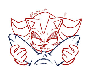 andromorph andromorph/male anthro between_legs big_clitoris blush clitoris cunnilingus duo first_person_view genitals hand_on_leg heart_symbol intersex intersex/male looking_at_viewer male oral sex simple_background vaginal white_background meowwabae sega sonic_the_hedgehog_(series) shadow_the_hedgehog sonic_the_hedgehog eulipotyphlan hedgehog mammal 2022 digital_drawing_(artwork) digital_media_(artwork) hi_res line_art