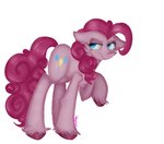 arm_tuft blue_eyes cheek_tuft chest_tuft cutie_mark ears_back elbow_tuft facial_tuft female feral fetlocks fluffy folded_wings frown fur hair hooves leg_fluff looking_back looking_sideways pink_body pink_fur pink_hair pink_hooves pink_tail pivoted_ears quadruped raised_hoof scowl shoulder_fluff simple_background solo tail tuft white_background wings 4agonism friendship_is_magic hasbro my_little_pony mean_pinkie_pie_(mlp) earth_pony equid equine horse mammal pony 2022 digital_drawing_(artwork) digital_media_(artwork) full-length_portrait portrait