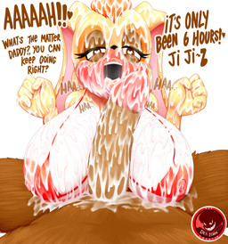 5_fingers anthro areola big_breasts big_penis bikini bikini_top black_nose blush bodily_fluids breasts clothing cum cum_in_hair cum_on_breasts cum_on_face dialogue duo erection eyelashes female fingers front_view genital_fluids genitals glans hair heart_eyes heart_symbol huge_breasts humanoid_genitalia humanoid_penis male male/female open_mouth penis red_clothing simple_background solo_focus spread_legs spreading swimwear text two-piece_swimsuit dexstar sega sonic_the_hedgehog_(series) vanilla_the_rabbit lagomorph leporid mammal rabbit 2025 absurd_res digital_media_(artwork) english_text hi_res