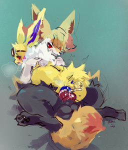 animal_genitalia animal_penis animal_vulva anthro anthro_on_feral anthro_penetrating anthro_penetrating_feral anus balls bestiality bodily_fluids canine_genitalia canine_penis canine_vulva cum cum_in_vagina cum_inside embracing_during_sex female female_feral female_penetrated feral feral_penetrated fluffy fluffy_tail genital_fluids genitals male male/female male_anthro male_penetrating male_penetrating_female pawpads penetration penis sex tail vulva zanthu nintendo pokemon kevin_von_carstein zippy_the_jolteon braixen eeveelution generation_1_pokemon generation_6_pokemon jolteon pokemon_(species) vampire hi_res