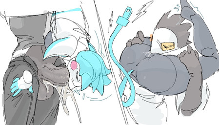 5_fingers anthro anthro_on_anthro anthro_penetrated anthro_penetrating anthro_penetrating_anthro balls biped black_body blue_hair blue_tail bodily_fluids breasts butt cheek_spots clothed clothed_anthro clothed_female clothed_male clothing cum cum_in_mouth cum_inside cunnilingus duo ejaculation eyes_closed female female_anthro female_penetrated fingers floating_hands fully_clothed fully_clothed_anthro fully_clothed_female fully_clothed_male genital_fluids genitals hair holding_another humanoid_genitalia humanoid_penis looking_down male male/female male_anthro male_penetrating male_penetrating_female motion_lines oral penetration penis sex standing tail vaginal vaginal_fluids white_clothing partb_(artist) deltarune undertale_(series) tasque_manager darkner swatchling 2025 colored digital_drawing_(artwork) digital_media_(artwork)