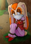 anthro bdsm bondage bound clothing dress female footwear gag high_heels looking_at_viewer otn_gag restraints rope rope_bondage shoes sitting solo gagmanzx sega sonic_the_hedgehog_(series) vanilla_the_rabbit lagomorph leporid mammal rabbit