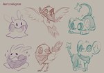 ambiguous_gender bandanna beak biped blush digitigrade feathered_wings feathers feral group kerchief quadruped wings astralynx nintendo pokemon pokemon_mystery_dungeon spike_chunsoft fletchling generation_4_pokemon generation_6_pokemon goomy pokemon_(species) shinx hi_res sketch sketch_page