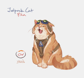 eyes_closed eyewear eyewear_on_head female feral fur goggles goggles_on_head harness open_mouth orange_body orange_fur pink_nose simple_background solo tail whiskers white_background white_body white_fur yawn ynlaid blizzard_entertainment overwatch fika_(overwatch) domestic_cat felid feline felis mammal hi_res