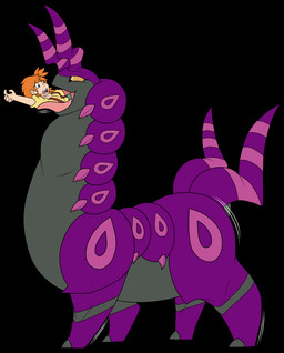 antennae_(anatomy) black_body clothing duo extreme_size_difference female female_pred female_prey feral feral_pred gym_leader hair human_prey in_mouth larger_female larger_feral larger_pred long_neck markings multicolored_body neck_bulge oral_vore orange_hair pink_markings purple_body quadruped shirt side_view size_difference smaller_female smaller_human smile suspenders swallowing tongue topwear unwilling_prey vore yellow_clothing yellow_sclera yellow_shirt yellow_topwear pakaproductions sentinelwinder nintendo pokemon misty_(pokemon) pandora_(pakaproductions) arthropod generation_5_pokemon human mammal pokemon_(species) scolipede artist_collaboration digital_drawing_(artwork) digital_media_(artwork) hi_res