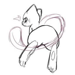 ambiguous_gender anthro biped blush butt butt_focus embarrassed long_tail looking_at_viewer looking_back looking_back_at_viewer pawpads paws rear_view semi-anthro simple_background snout solo tail white_background b_ath54 nintendo pokemon felid feline generation_1_pokemon legendary_pokemon mammal mew_(pokemon) pokemon_(species) 1:1 low_res sketch