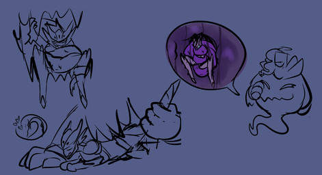 ambiguous_gender bound duo female female/female head_tuft internal leg_grab lying mouth_shot on_front open_mouth penetration tongue_penetration tuft vore cronchlord nintendo pokemon ceruledge dusknoir generation_4_pokemon generation_9_pokemon ghost humanoid pokemon_(species) spirit absurd_res hi_res sketch_page trans_(lore) trans_woman_(lore)