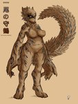 anthro breasts claws crossgender female genitals looking_at_viewer nipples nude pussy solo oddrich naruto shukaku canid canine mammal raccoon_dog tailed_beast tanuki hi_res